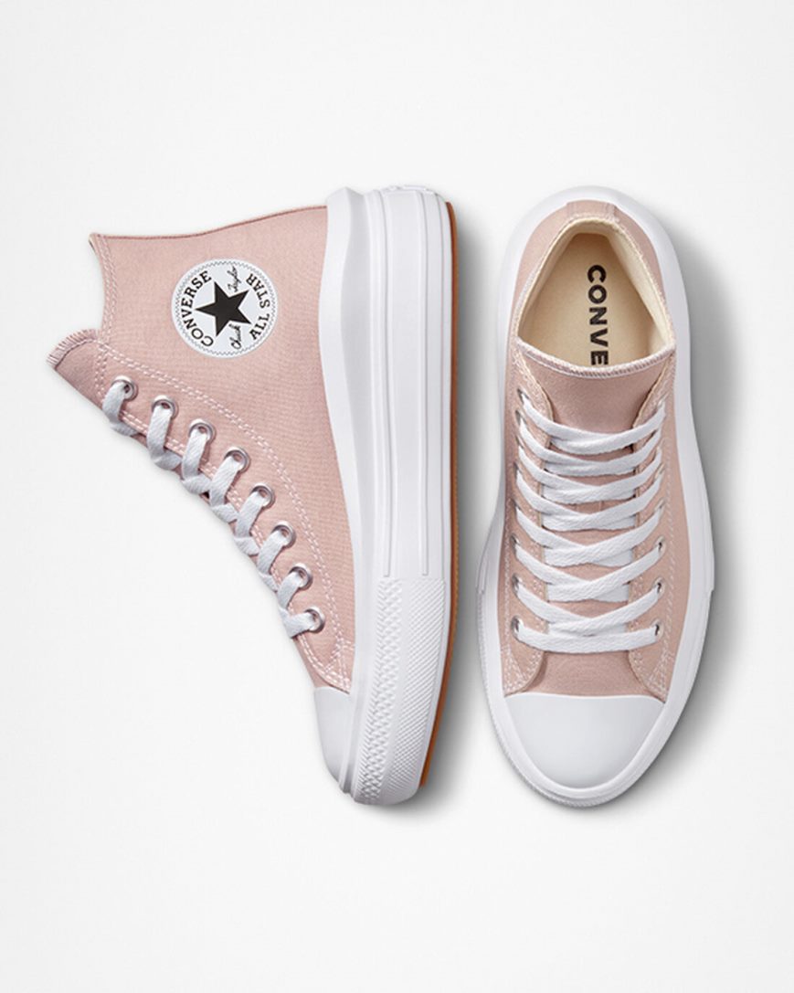 Zapatos Plataforma Converse Chuck Taylor All Star Move Seasonal Color Altas Mujer Gris Blancas | PE LEW5P7